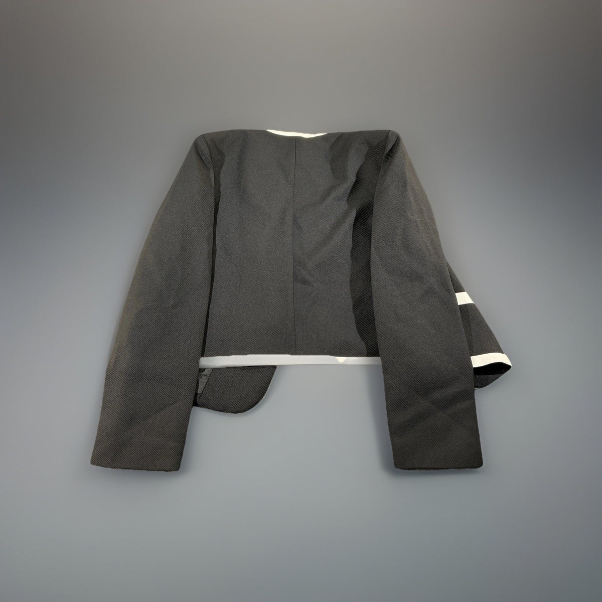NWT Black Label Evan-Picone Black White Open Front Blazer Jacket Women