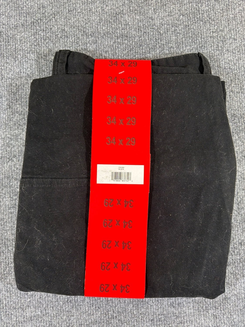 Eddie Bauer Canvas Utility Pant Men 34x29 Black Stretch Heavyweight 1751319 NWT