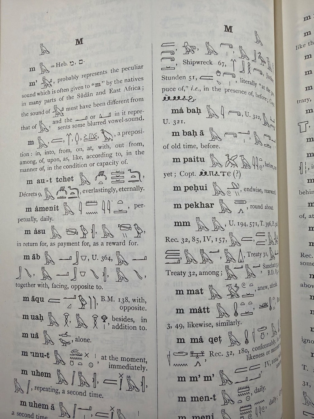 Vintage An Egyptian Hieroglyphic Dictionary E. A. Wallis Budge Vol 1 Dover