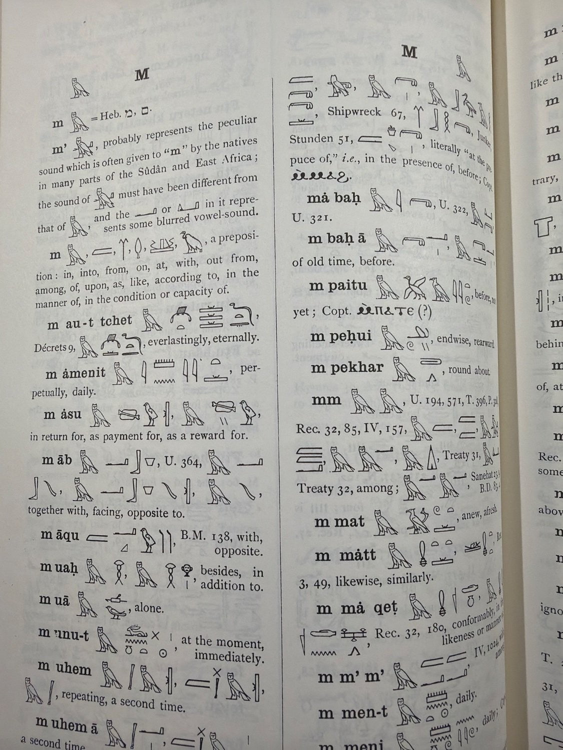 Vintage An Egyptian Hieroglyphic Dictionary E. A. Wallis Budge Vol 1 Dover
