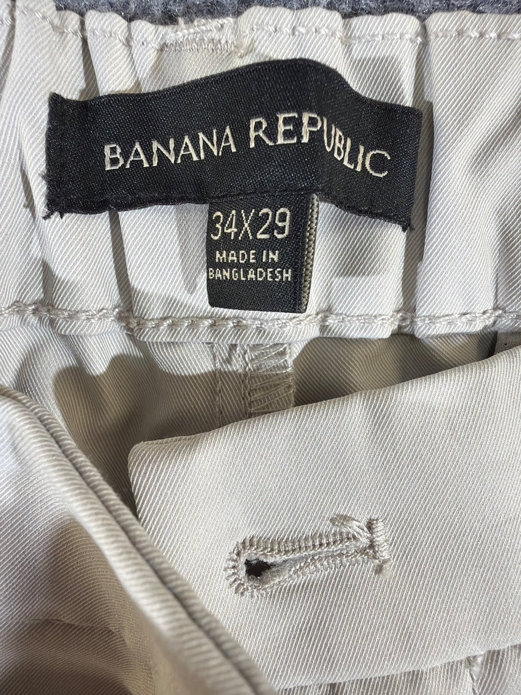 Banana Republic Core Temp Men's Chino Pants 34x29 Khaki Elastic Waist