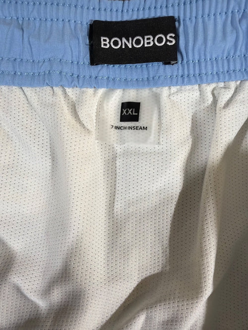 Bonobos Men's Swim Trunks 7 Inch Inseam 2XL Blue Palm Tree Tropical BOE25309C0