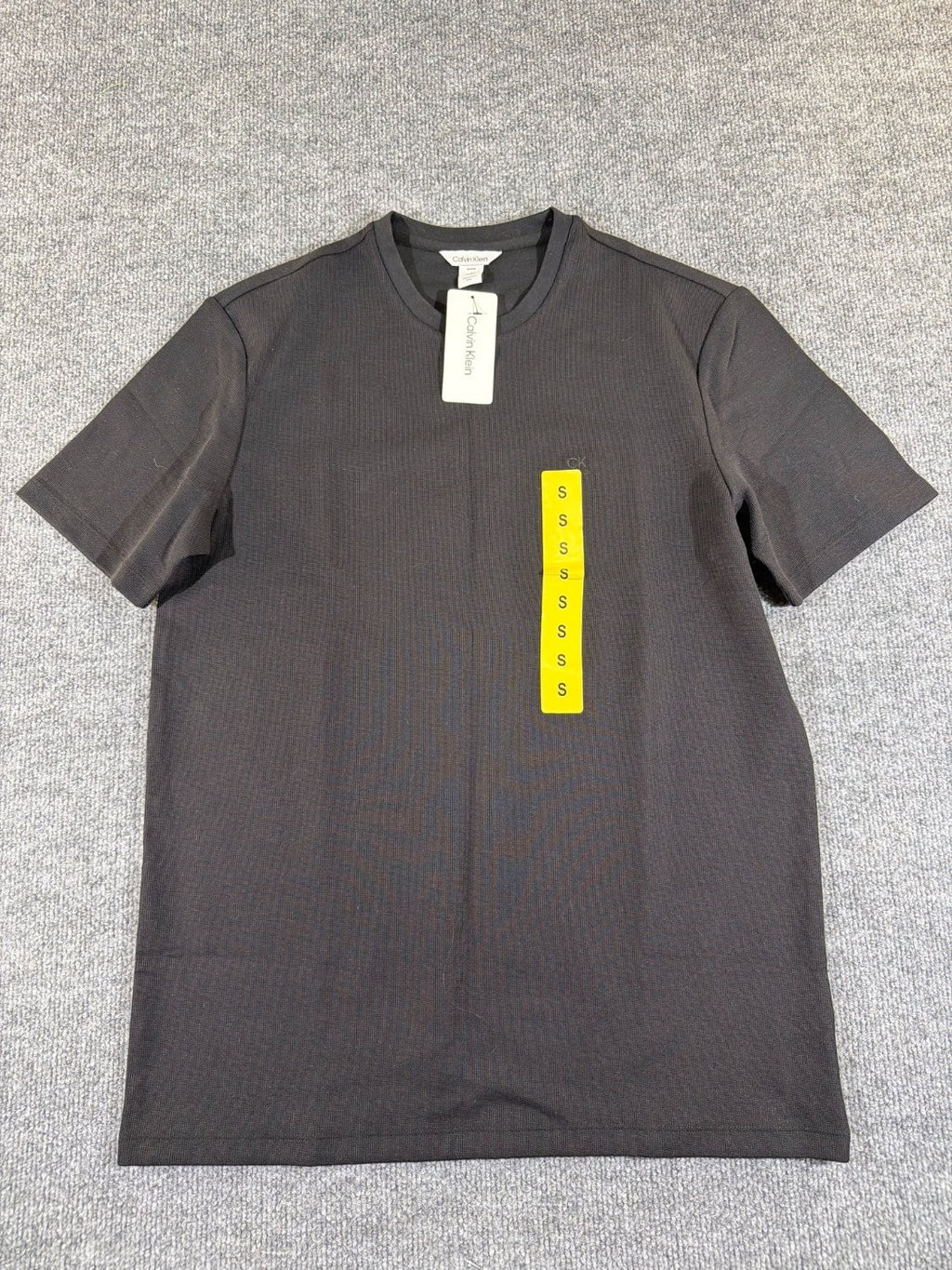 Calvin Klein Refined Knits Men's T-Shirt Black Crew Neck 40EO247 NWT Size S