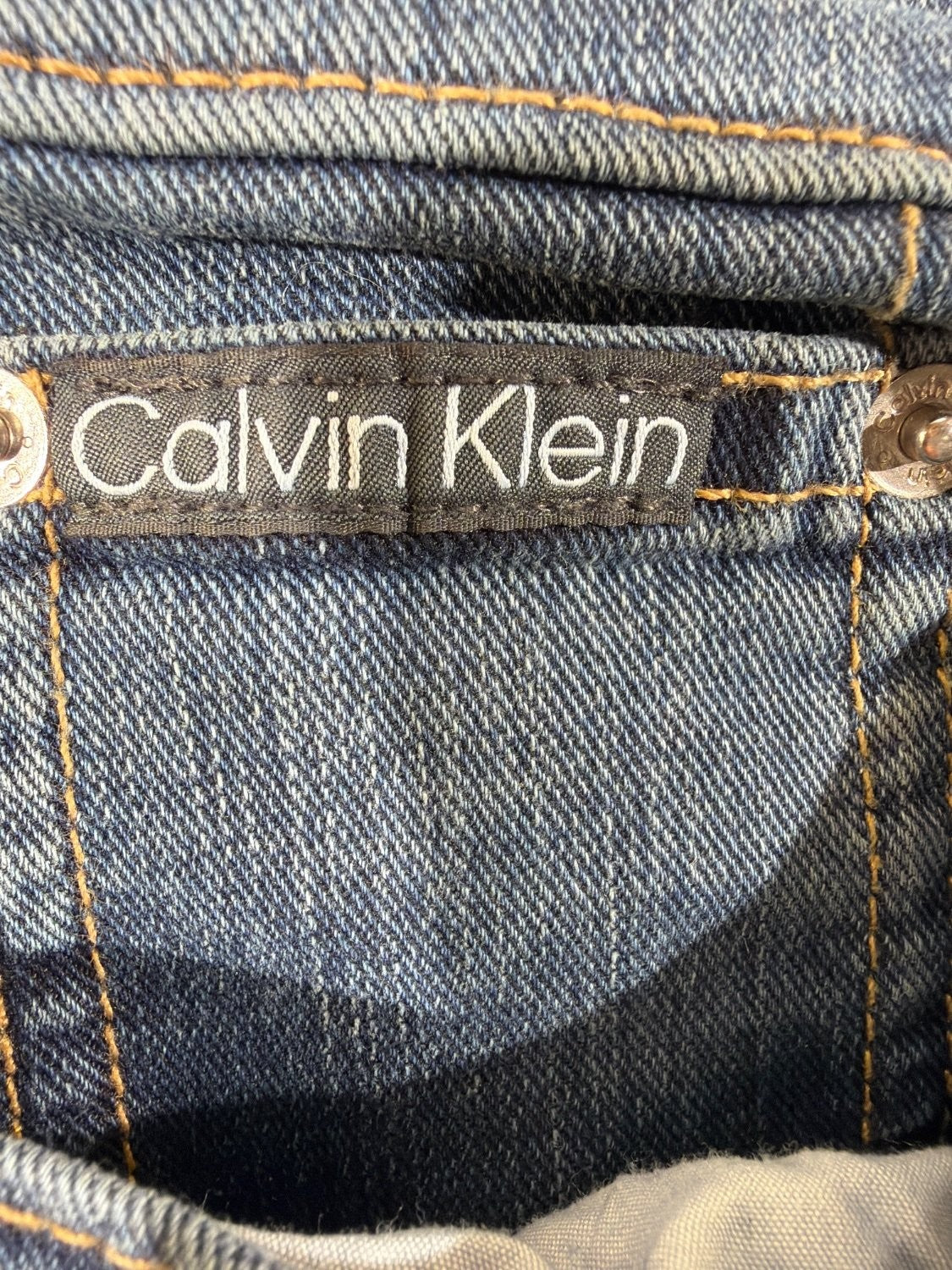 Calvin Klein Jeans Men's Straight Leg Blue Denim Jeans W34 L29 Dark Wash EU 34
