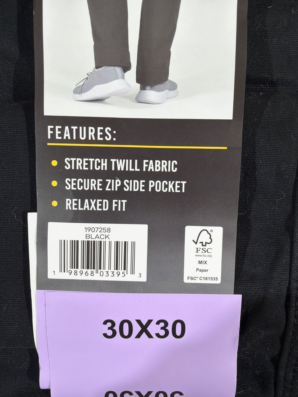 Colorado Clothing Men's Utility Pant 30x30 Black Relaxed Fit Stretch Twill