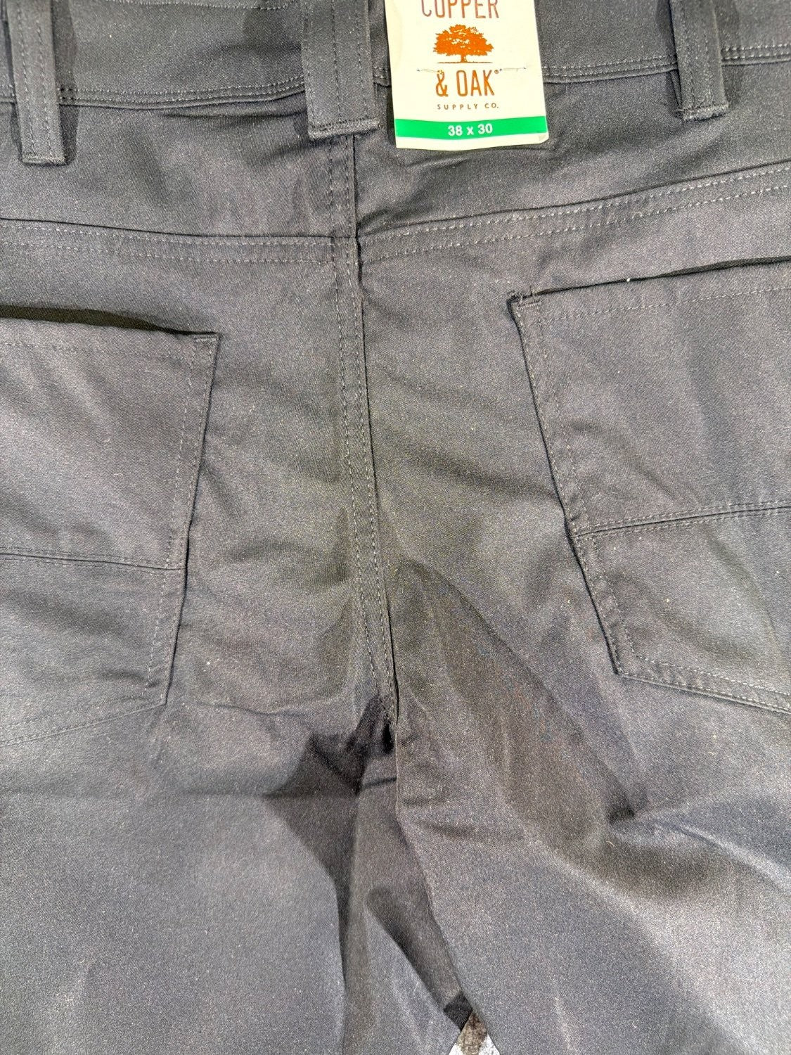 Copper & Oak Supply Co Men's Tactical Cargo Work Pants 38x30 Black Tech Utility