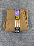 Caterpillar CAT Men's Fleece Lined Canvas Work Pants 30x29 Tan Insulated Stretch