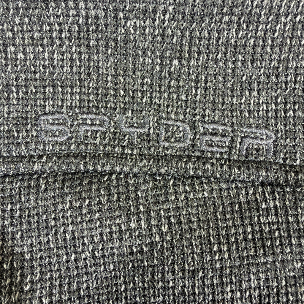 Spyder Men's Full Zip Jacket Gray Black Stand-Up Collar Zipped Pockets Size S