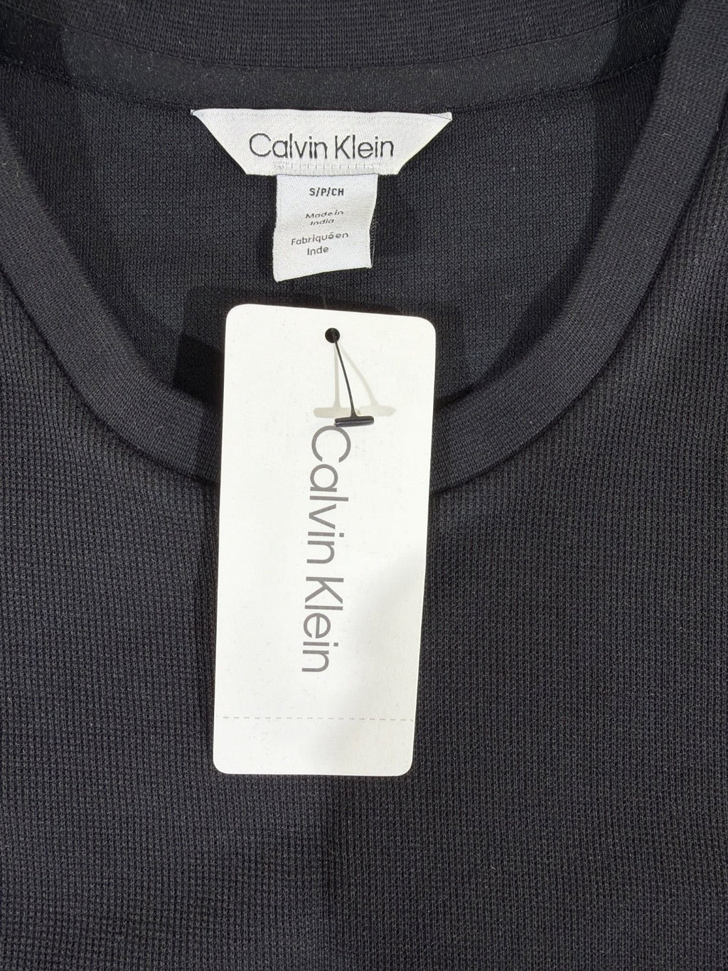Calvin Klein Refined Knits Men's T-Shirt Black Crew Neck 40EO247 NWT Size S