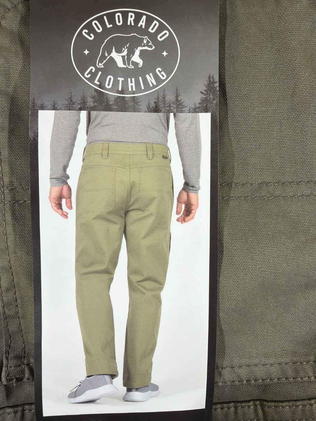 Colorado Clothing Men's Utility Pants 32x32 Relaxed Fit Stretch Twill Olive