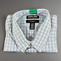 Kirkland Signature Mens Non Iron Blue Plaid Dress Shirt 17x32x33 Fashion Design