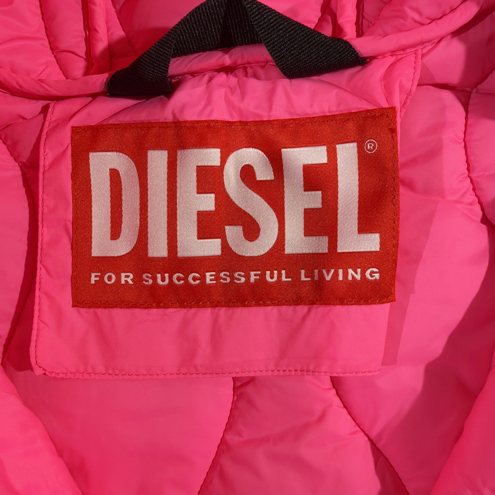 Diesel Jacket Womens Size Extra Small Pink Quilted Puffer Outdoor Packable Coat