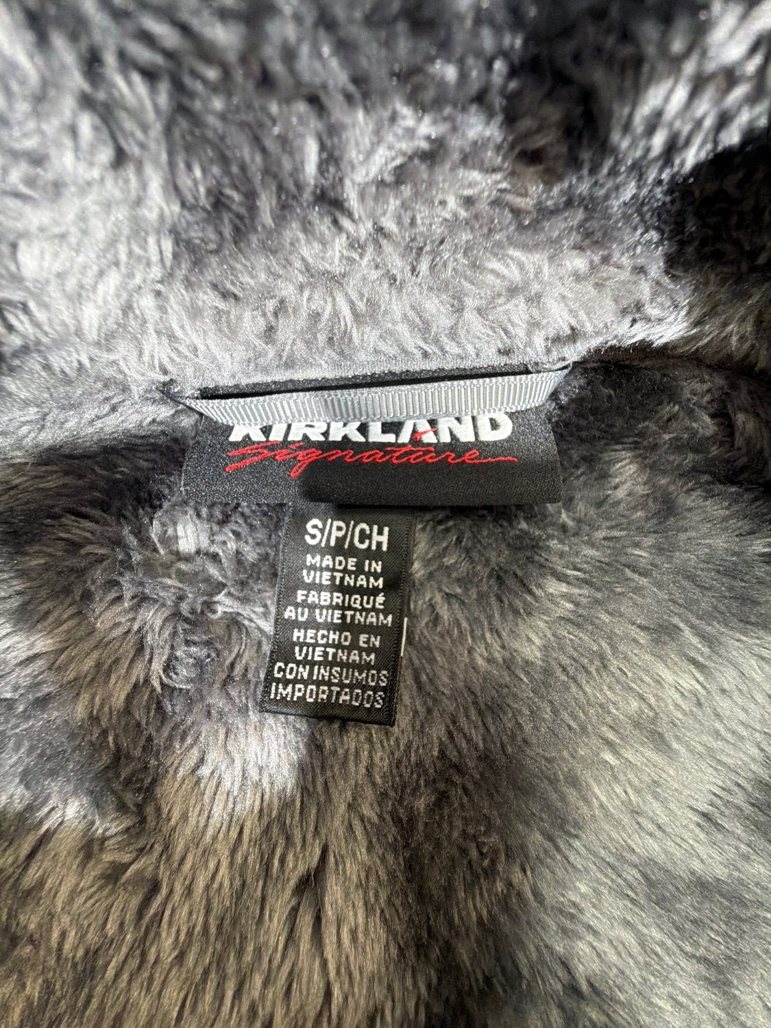 Kirkland Signature Women Softshell Jacket S Gray Heathered Faux Fur Hooded NWT