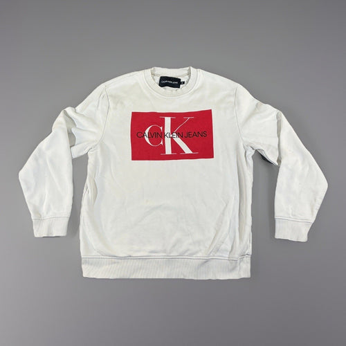 Calvin Klein Logo Sweatshirt White Size Small L/G Men’s Fashion