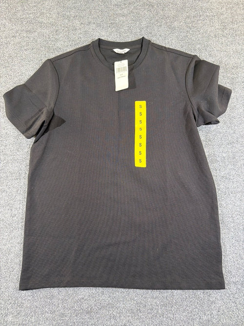 Calvin Klein Refined Knits Men's T-Shirt Black Crew Neck 40EO247 Cotton Blend S