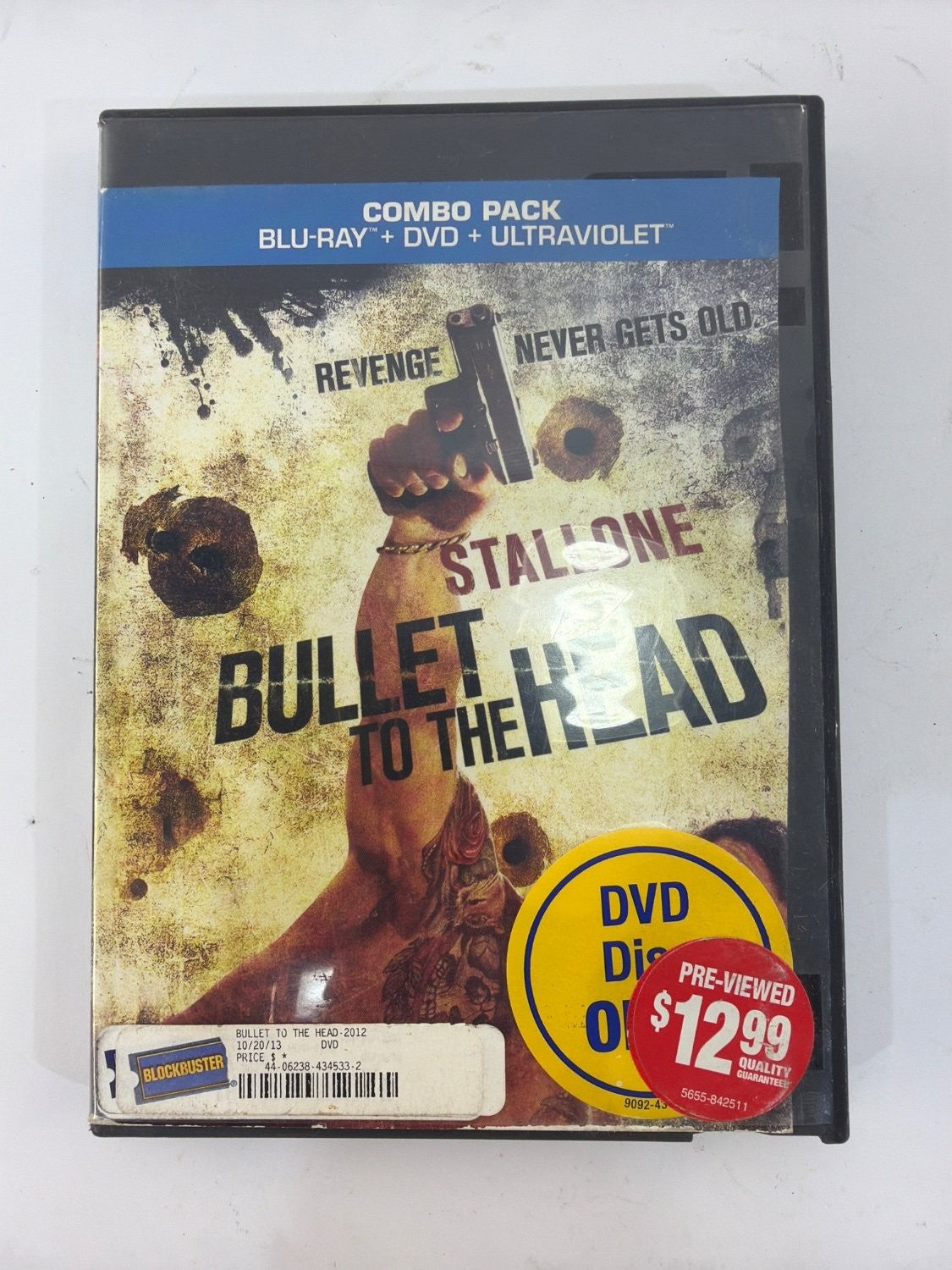 Vintage Bullet to the Head Blu-ray DVD Combo Pack Warner Bros Sylvester