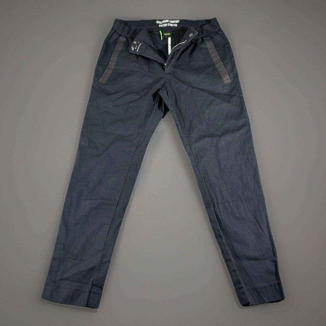 Spring Casual Straight Tube Pants Men Elastic Loose Tapered Work Pants S