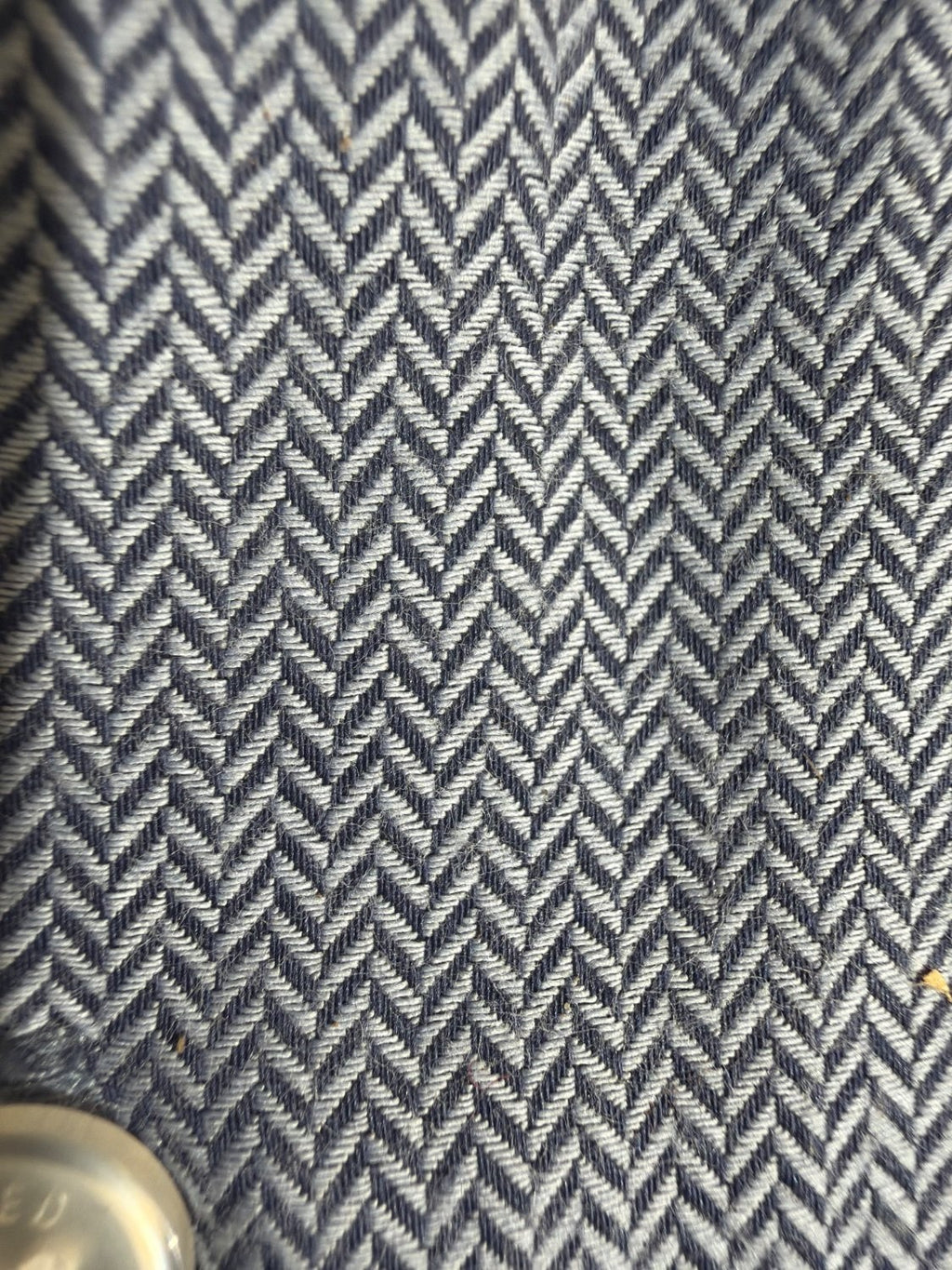 Ted Baker Men's L Blue Herringbone Geometric Print Long Sleeve Button Down Shirt