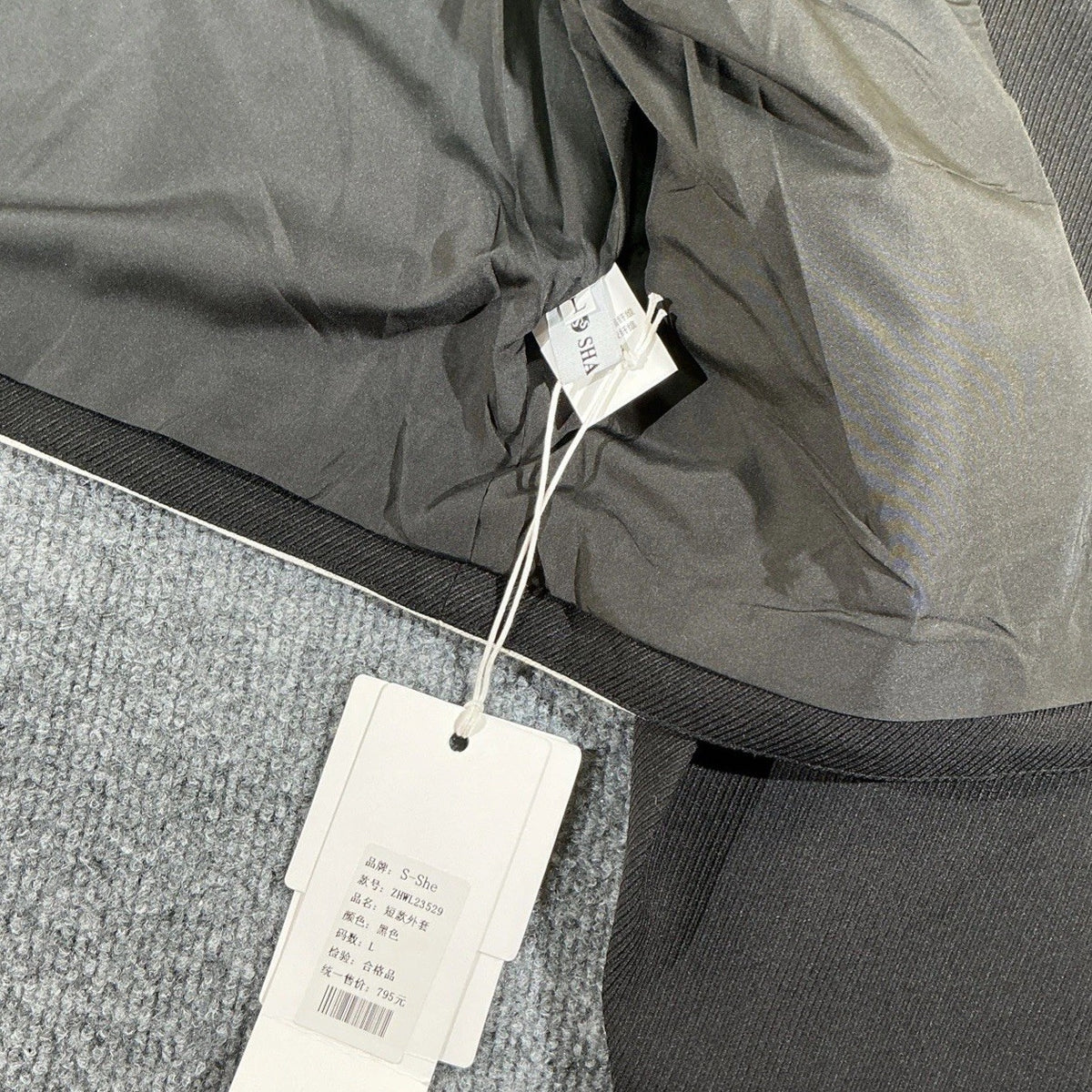 NWT Black Label Evan-Picone Black White Open Front Blazer Jacket Women