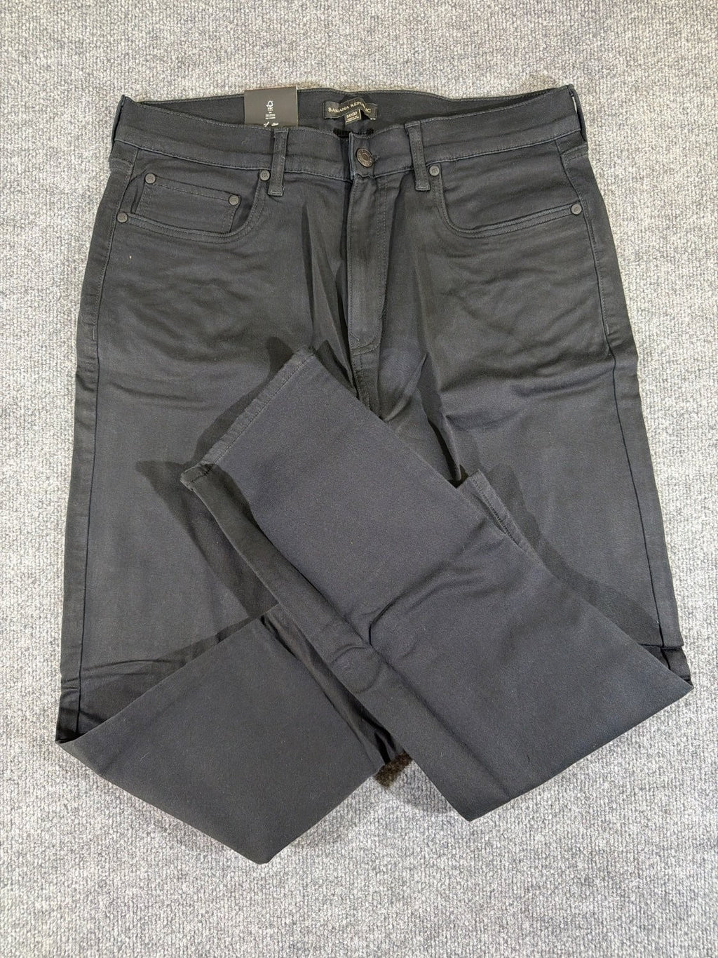Banana Republic Traveler Pants Mens 34x32 Black Slim Fit Chino Cotton Twill NWT