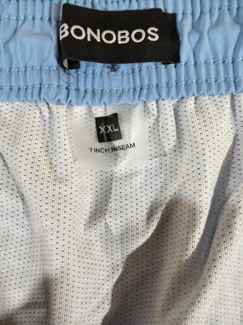 Bonobos Men's Swim Trunk 7 Inch Inseam XXL Blue Marlin Fish Print 1909795
