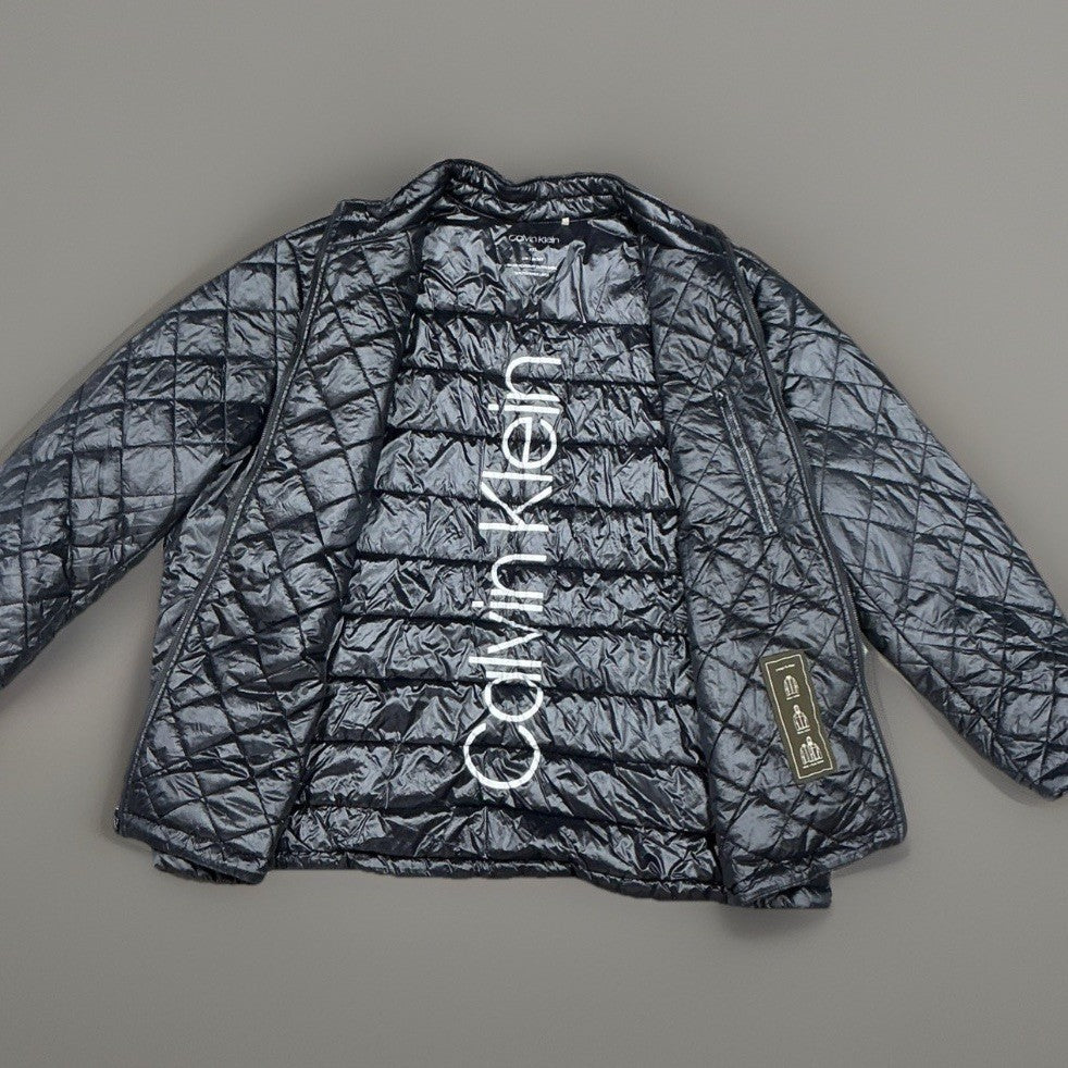Vintage Delf USA Y2K Black Quilted Bomber Jacket Men’s Size 2xl Full Zip