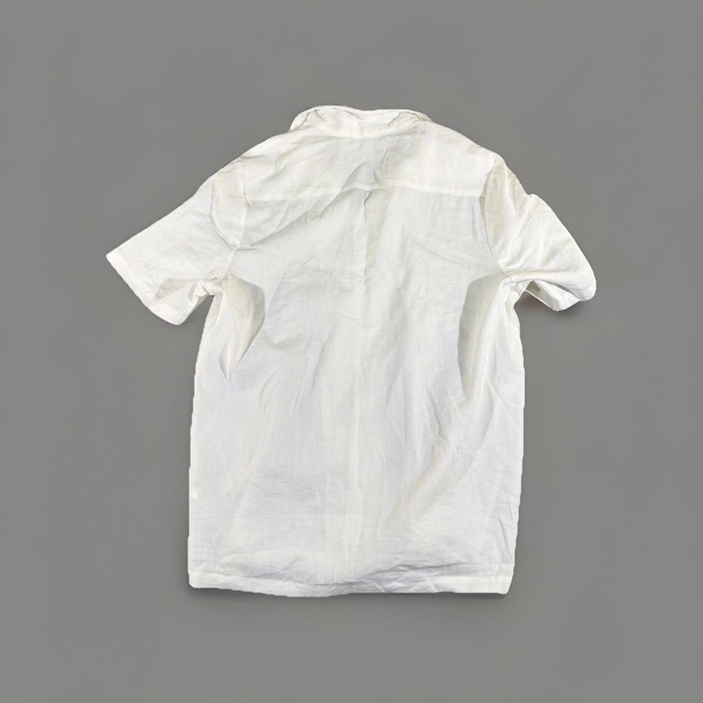 DirtyCoins  white short-sleeved button-up shirt Size S