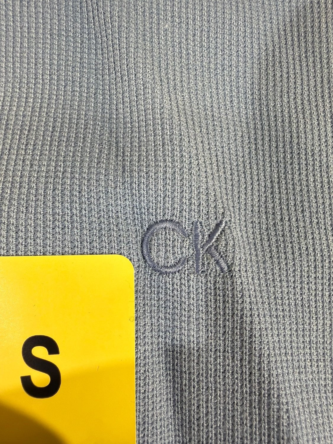 Calvin Klein Refined Knits T-Shirt Men S Blue Cotton Blend Crew Neck 40EO247 NWT
