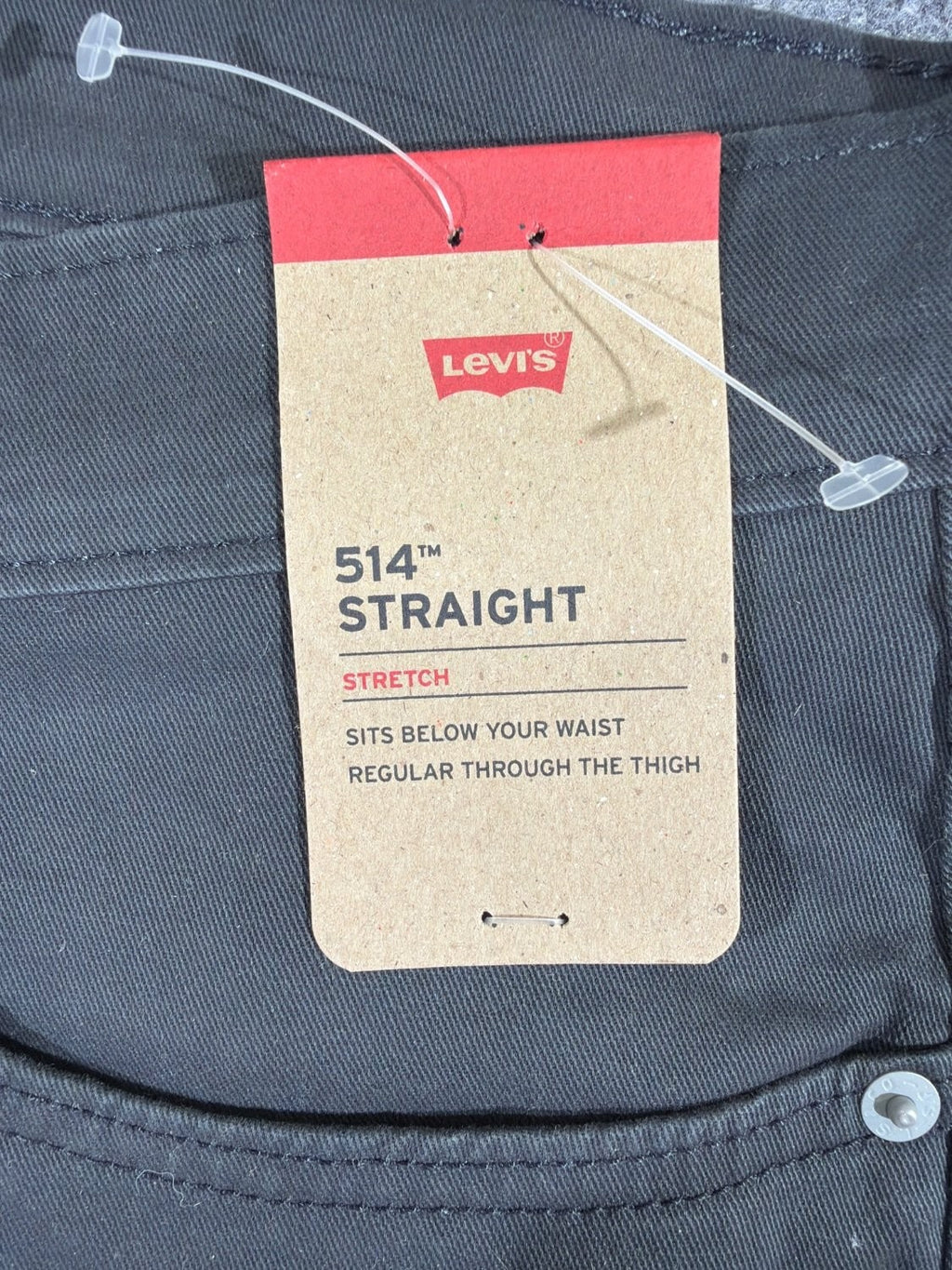 Levi's 514 Straight Fit Men's Jeans 36x34 Dark Gray Stretch Denim 005141922 NWT