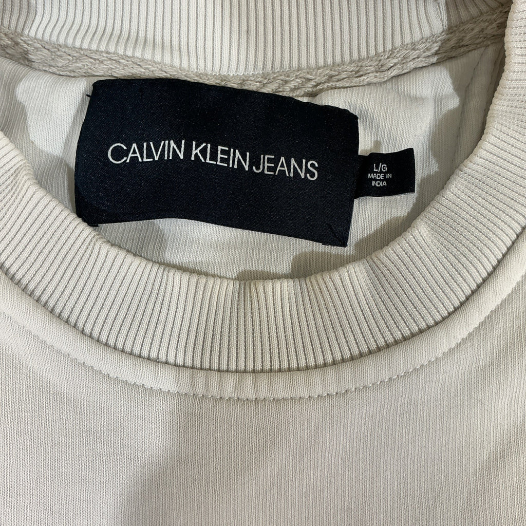 Calvin Klein Logo Sweatshirt White Size Small L/G Men’s Fashion