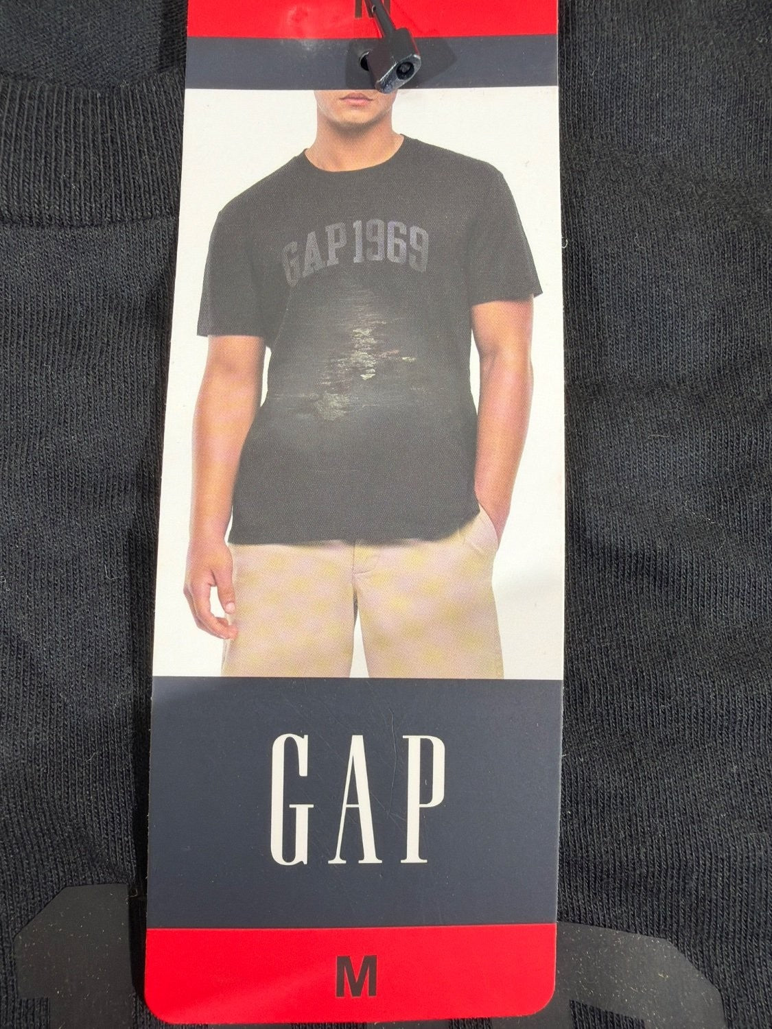 Vintage Gap 1969 Arch Logo Graphic T-Shirt Men's Medium M Black Cotton Crew