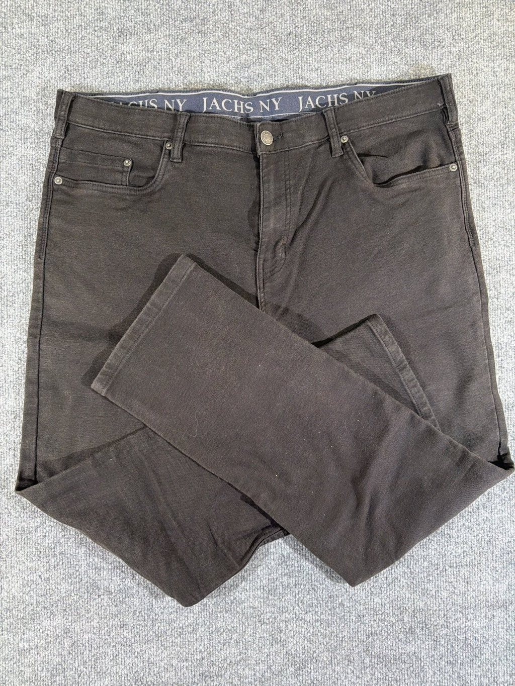 Jachs NY Men's Stretch Twill Chino Pants 40x32 Dark Gray 5-Pocket MPN 1776788
