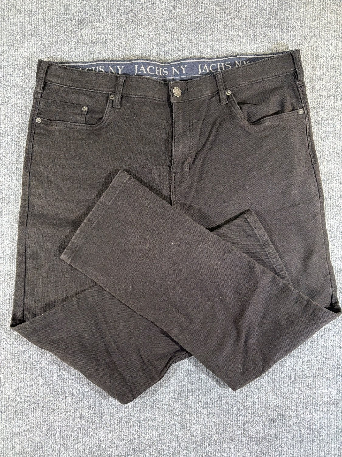 Jachs NY Men's Stretch Twill Chino Pants 40x32 Dark Gray 5-Pocket MPN 1776788