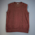 PJ Paul Jones Navy Brown V-Neck Sweater Vest Classic Casual Menswear Size XXL