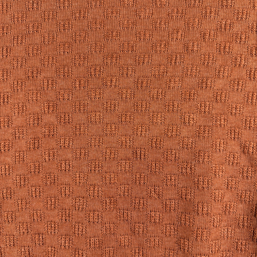 Alfred Dunner Orange Checkered Knit Women's Top, Size Small