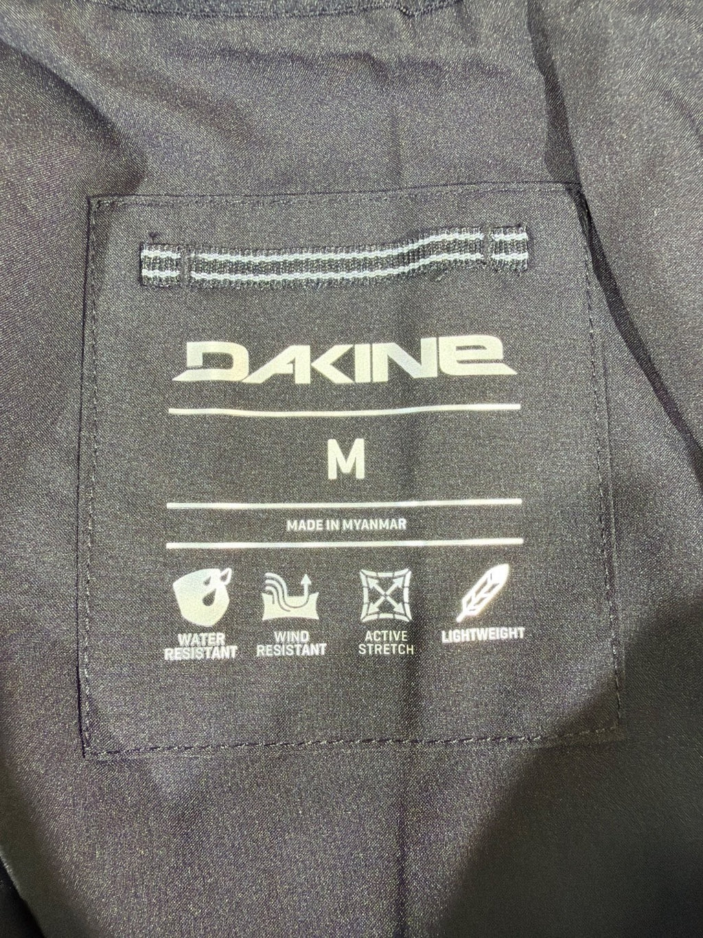 Dakine Men's Hooded Full-Zip Jacket M Black Water Wind Resistant Active Stretch