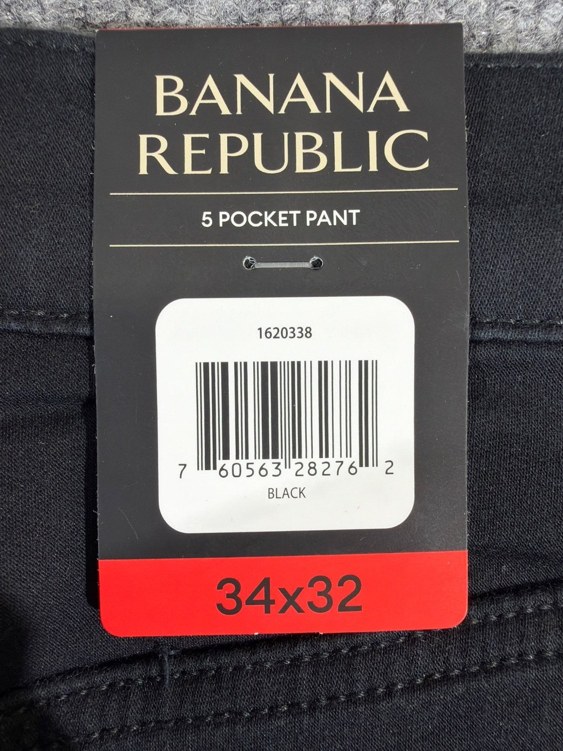 Banana Republic Traveler Pants Mens 34x32 Black Slim Fit Chino Cotton Twill NWT