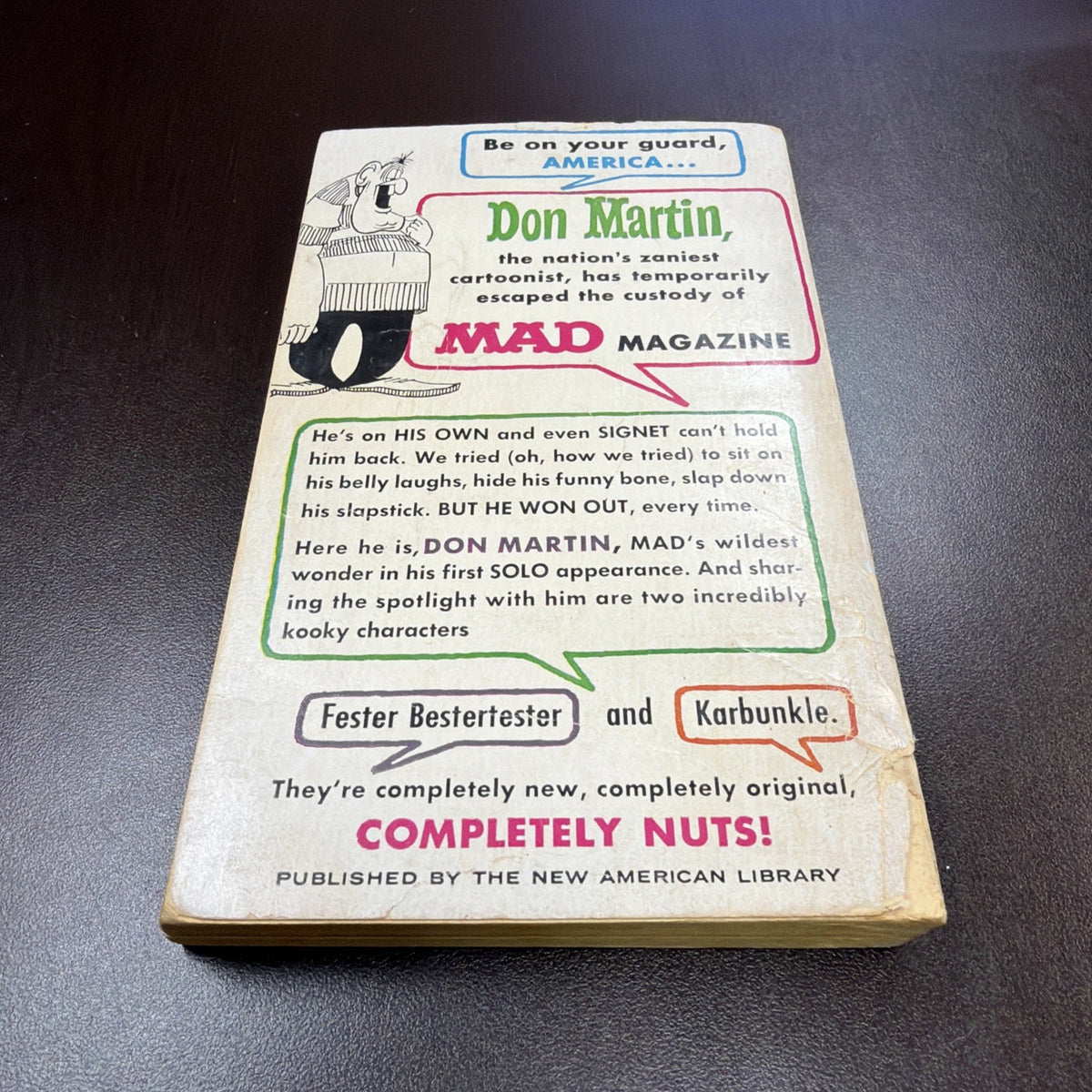 MAD'S Maddest Artist Don Martin Steps Out - A Signet Book 1964