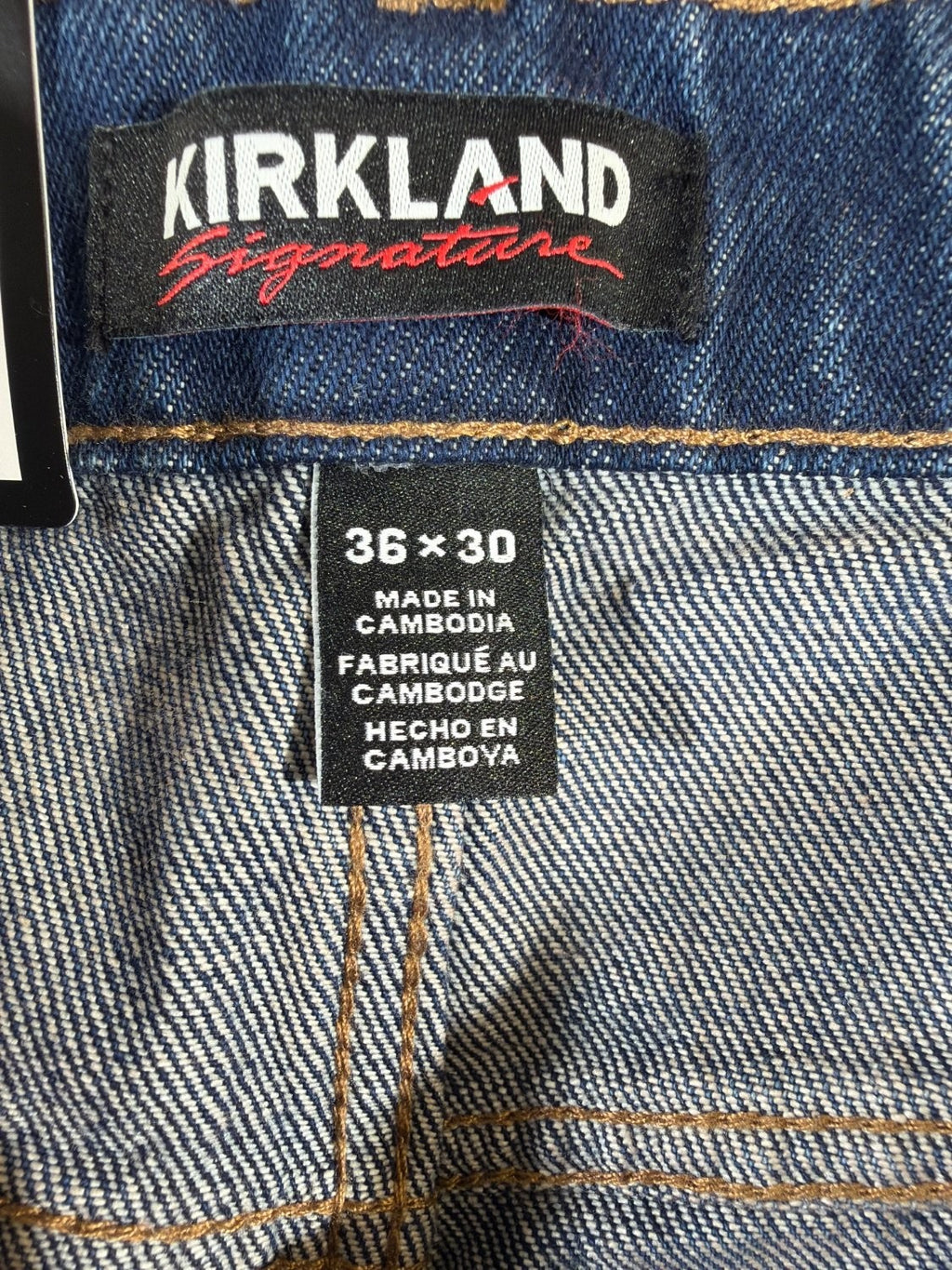 Kirkland Signature Men's Straight Leg Jeans 5-Pocket Blue Denim 36x30 New