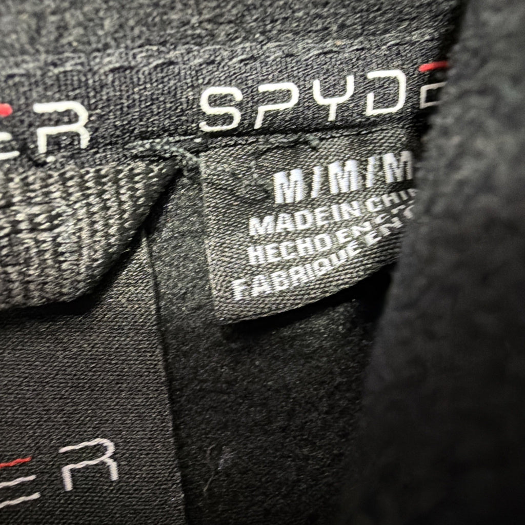 (#C) Spyder Jacket Adult M Gray Full Zip Pullover Logo Mock Neck