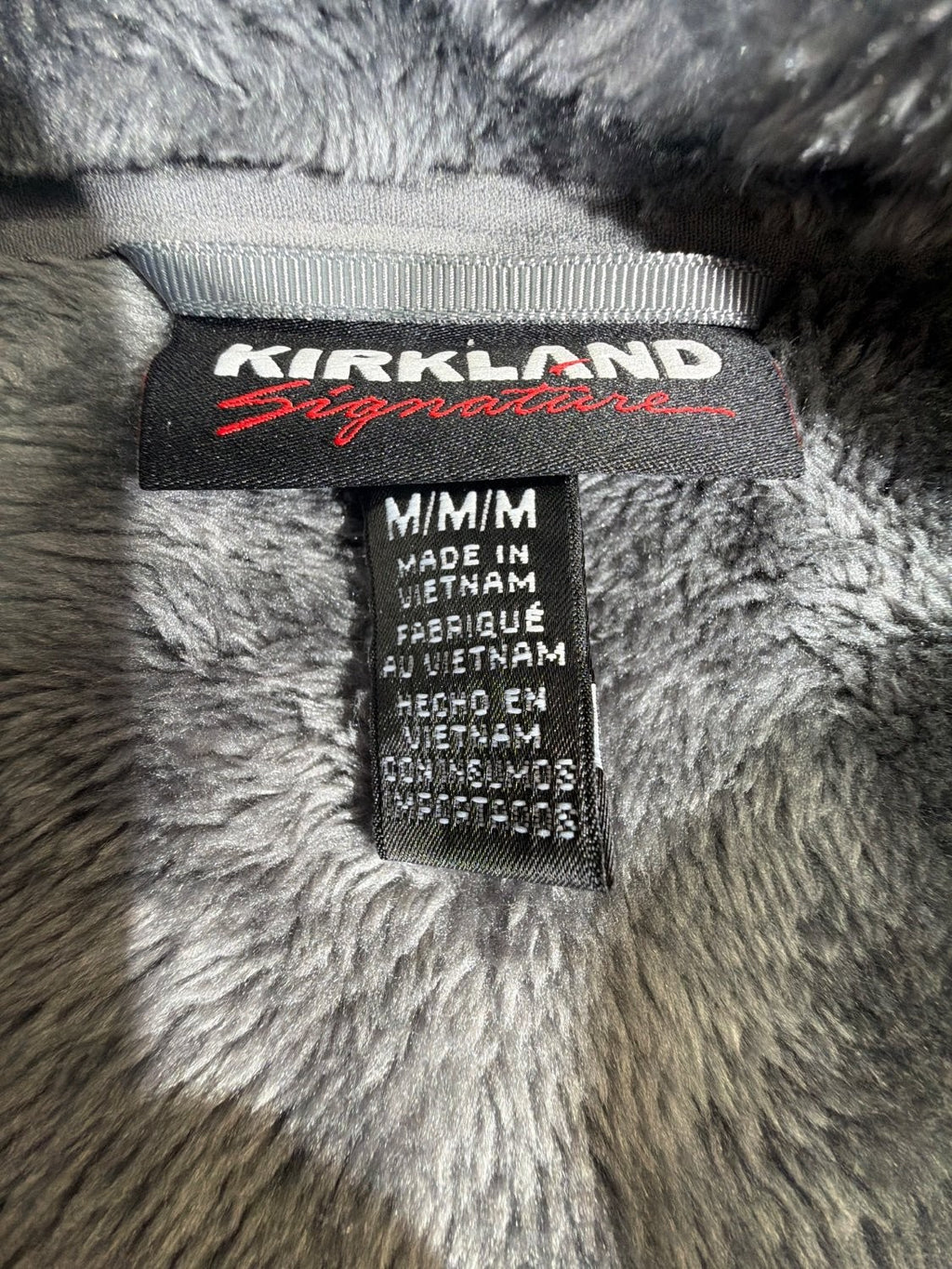 Kirkland Signature Men Softshell Jacket Gray Heather M Fleece Lined Hooded NWT
