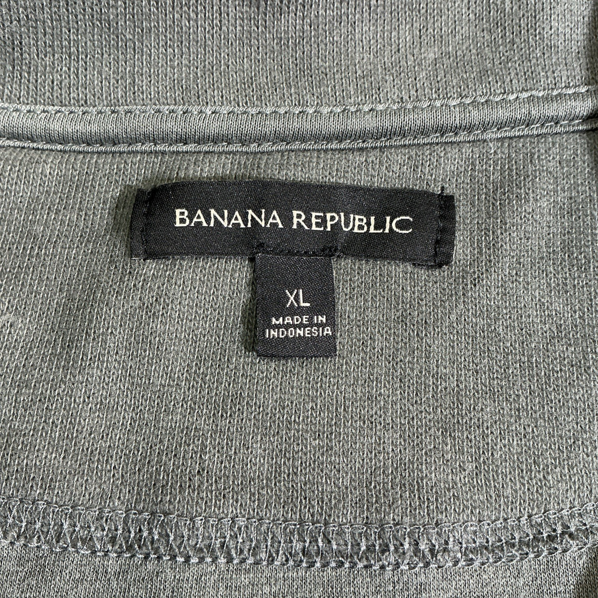 New mens BANANA REPUBLIC green 1/4 zip sweatshirt pull-over Size XL