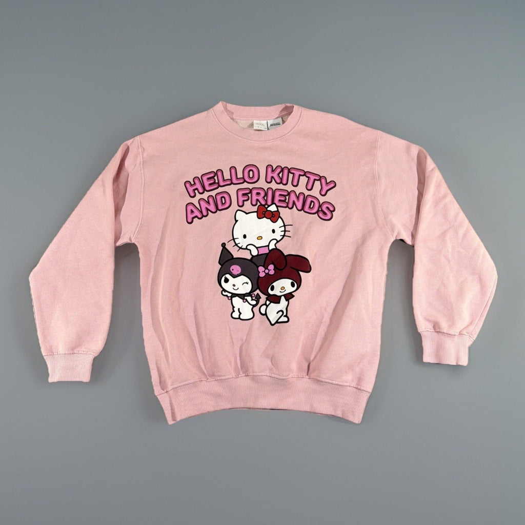 ZARA Hello Kitty and Friends Pink Graphic Pullover Sweatshirt Girls Size 8-9