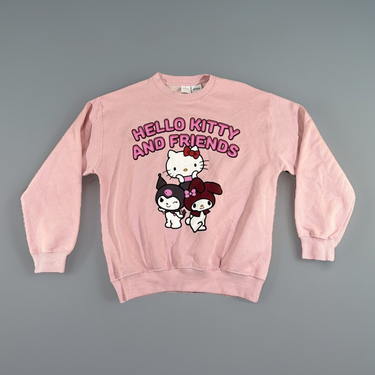 ZARA Hello Kitty and Friends Pink Graphic Pullover Sweatshirt Girls Size 8-9