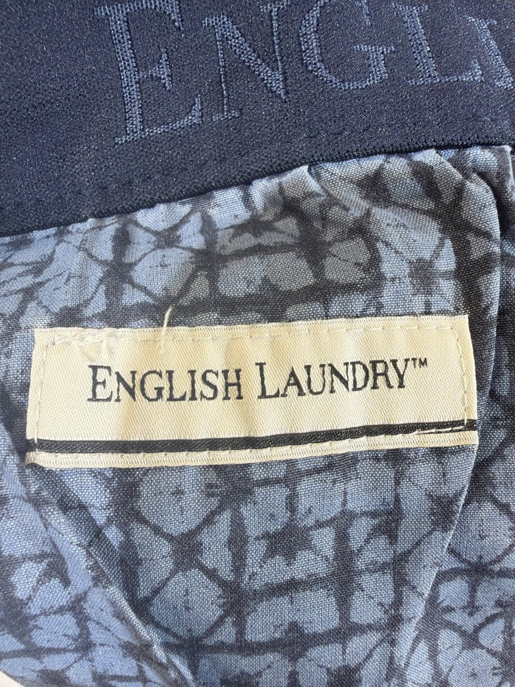 Vintage English Laundry Men's 38x29 Chino Pants Navy Blue Stretch Cotton Blend