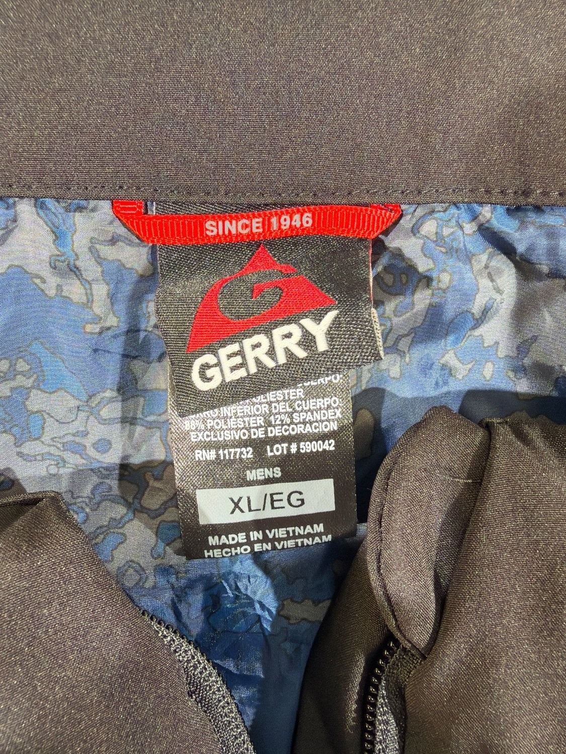 Gerry Men's Snow Bib 590042 Insulated Ski Pants Waterproof Winter Black XL NWT