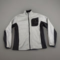 (#C) Spyder Jacket Adult M Gray Full Zip Pullover Logo Mock Neck