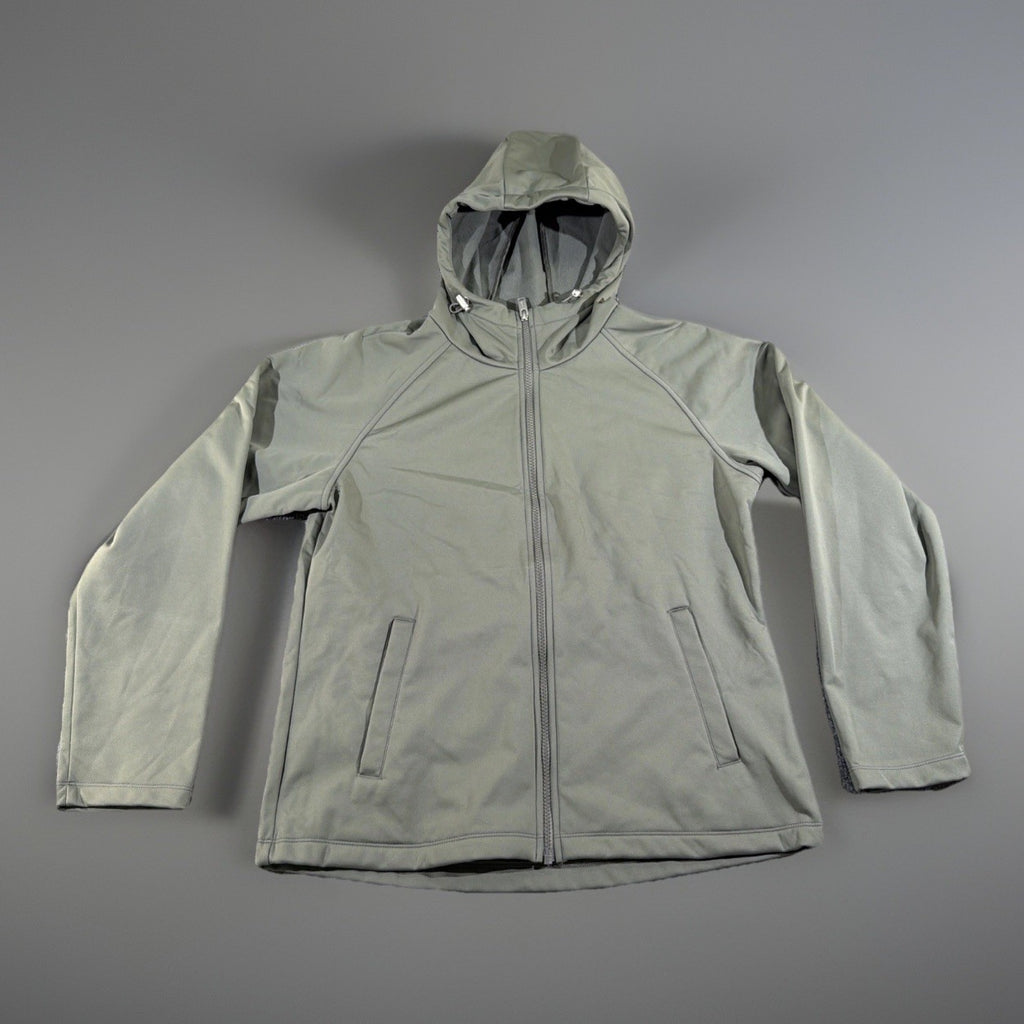 32 Degree Heat Women’s Full Zip Softshell Hooded Windbreaker Jacket Size S Green