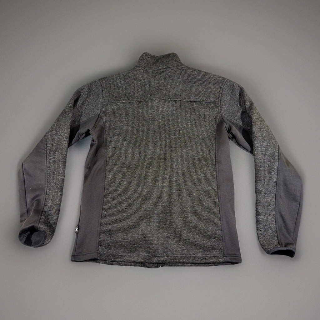 Spyder Men's Full Zip Jacket Gray Black Stand-Up Collar Zipped Pockets Size S