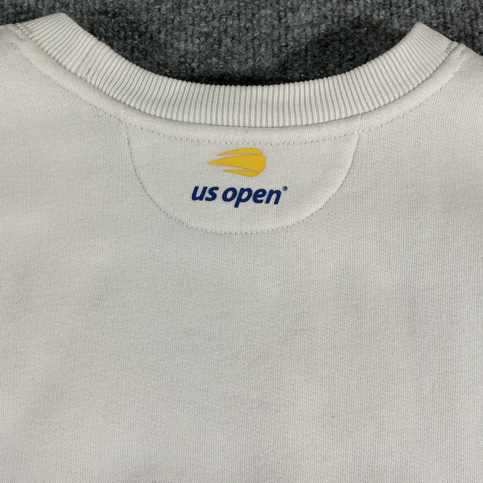 RARE Polo Ralph Lauren US Open White Crew Neck Sweatshirt Boys Green Navy LG 12